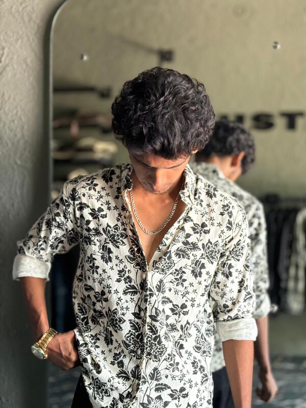 Black printed shirts