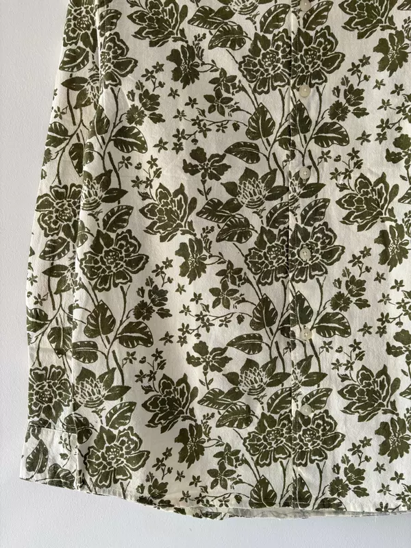 Green printed shirt