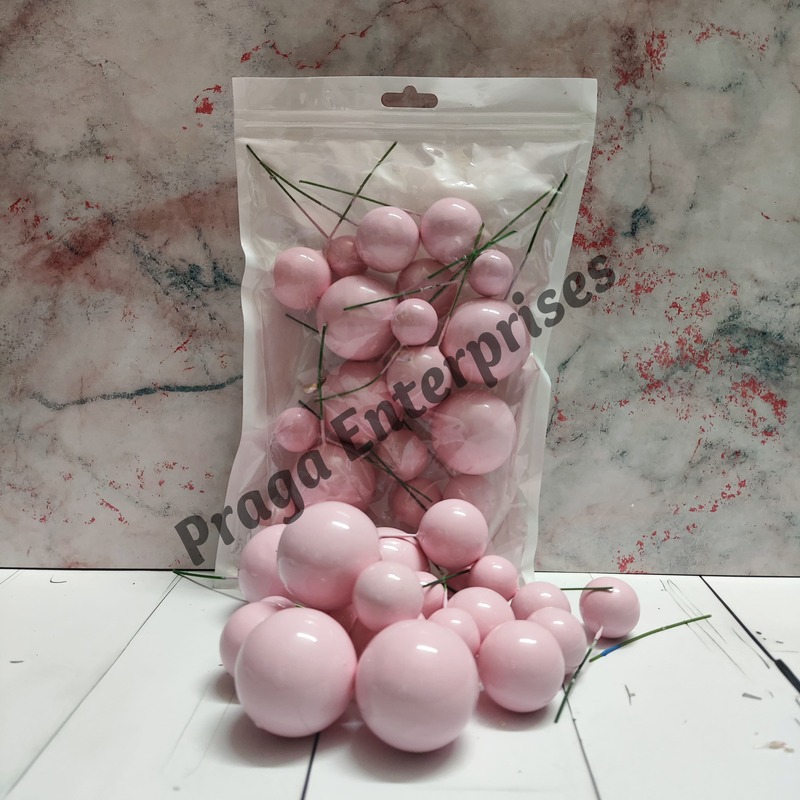 Faux Ball Pastel Pink