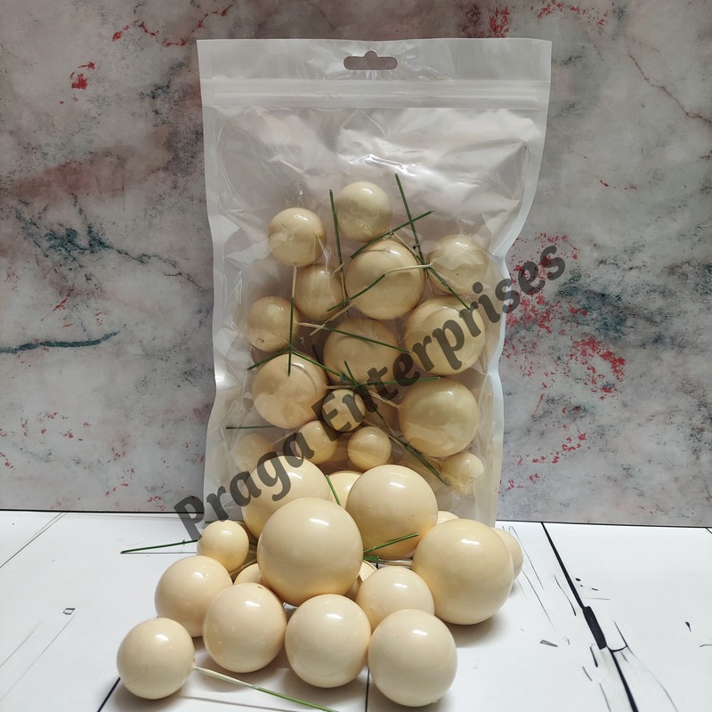 Faux Ball Pastel Yellow