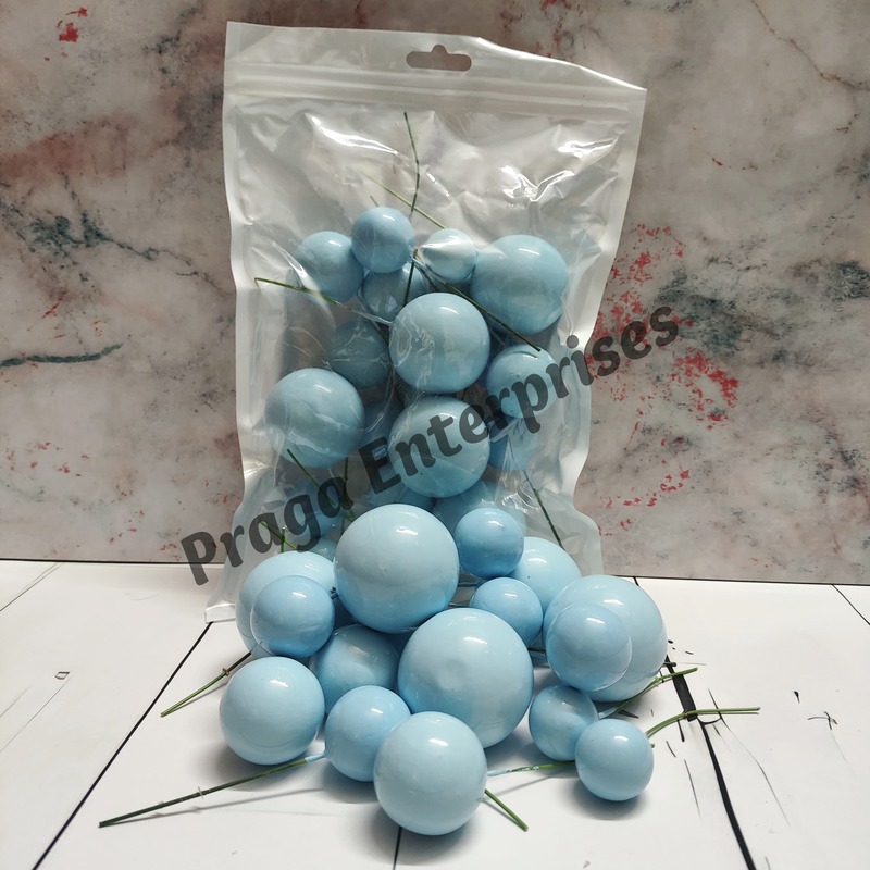 Faux Ball Pastel Blue