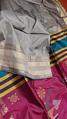 Color Grey Kalashetra/Kalakshetra Saree