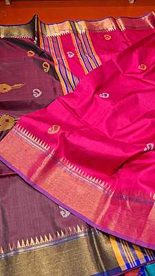Color rani pink kalakshetra/kalashetra saree