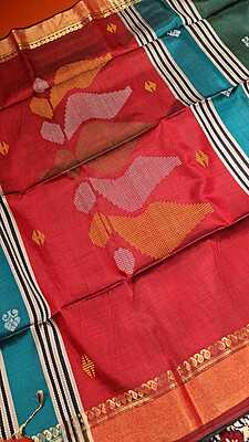 Color bottle green kalashetra/kalakshetra saree