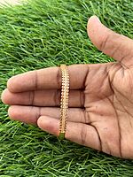 Circle Shape with white stone gold plated Bracelet