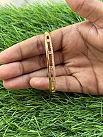 Circle Shape with white stone gold plated Bracelet