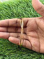 Circle Shape with white stone gold plated Bracelet