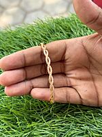 Circle Shape with white stone gold plated Bracelet