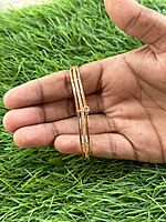 Circle Shape with white stone gold plated Bracelet