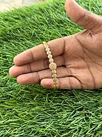 Circle Shape with white stone gold plated Bracelet