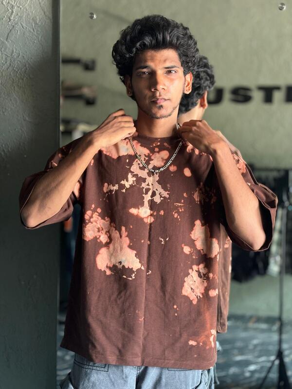 Brown tie & dye Oversized