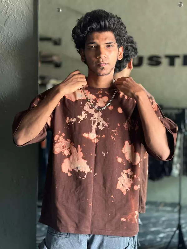 Brown tie & dye Oversized