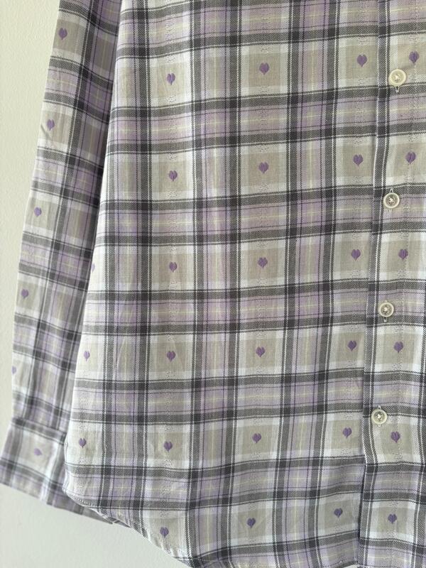Purple and gray Flannels shirts