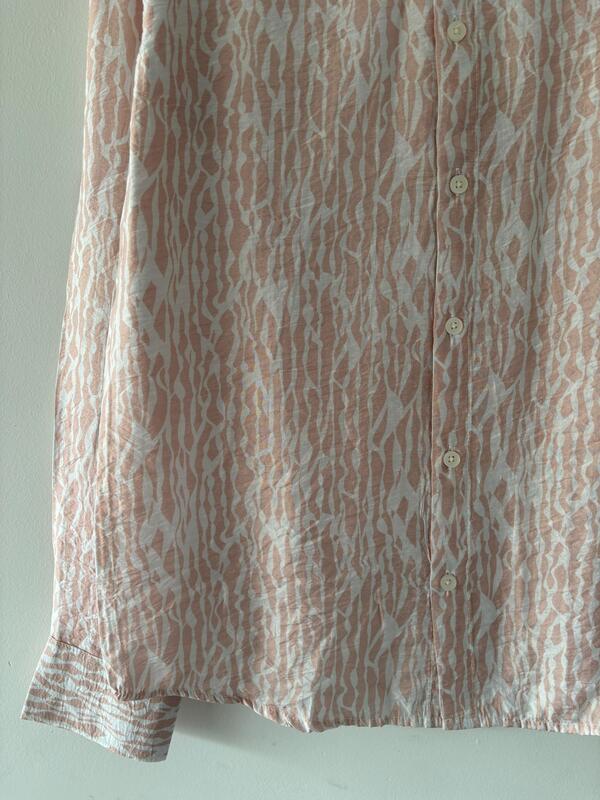 Peach and white printed shirts