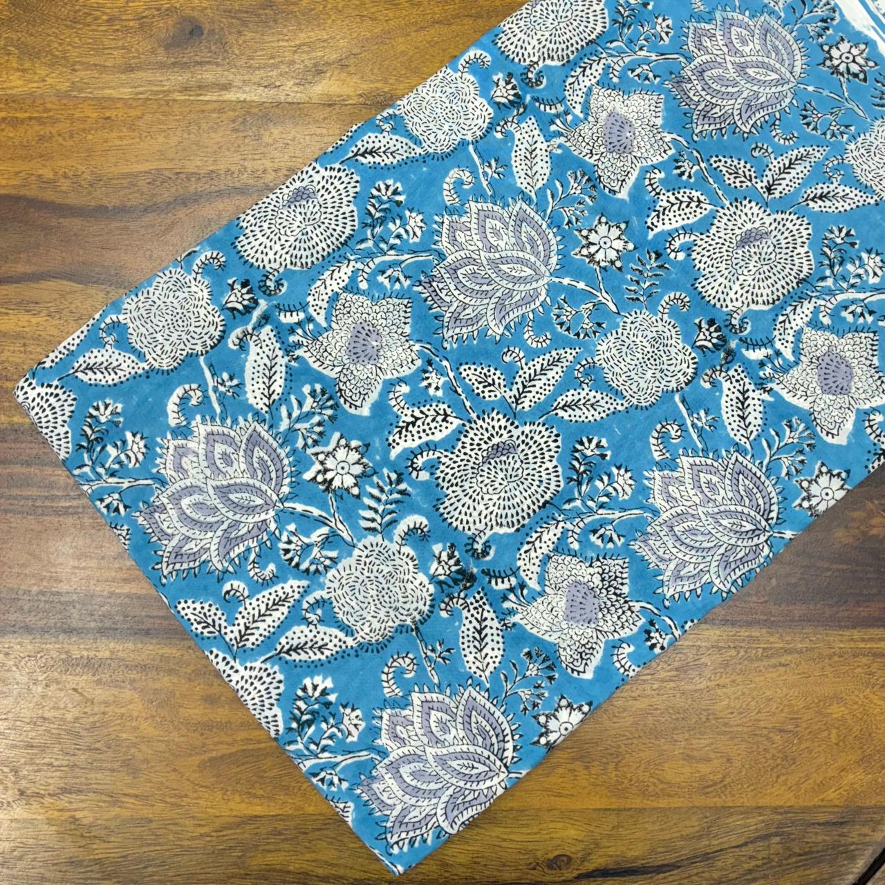 Sanganeri Handblock Cotton Fabric #55