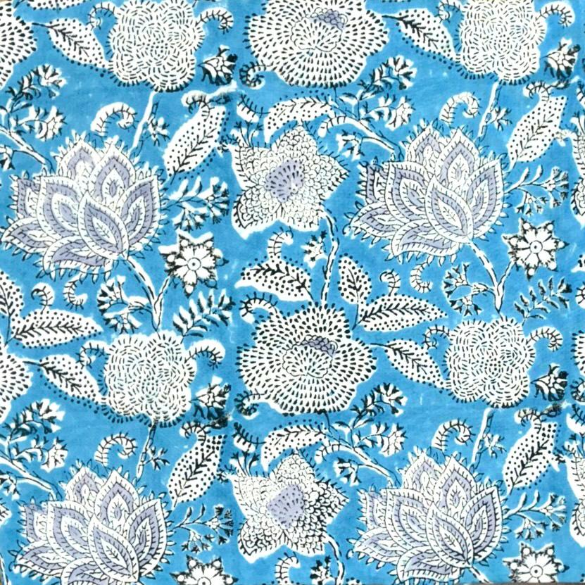 Sanganeri Handblock Cotton Fabric #55