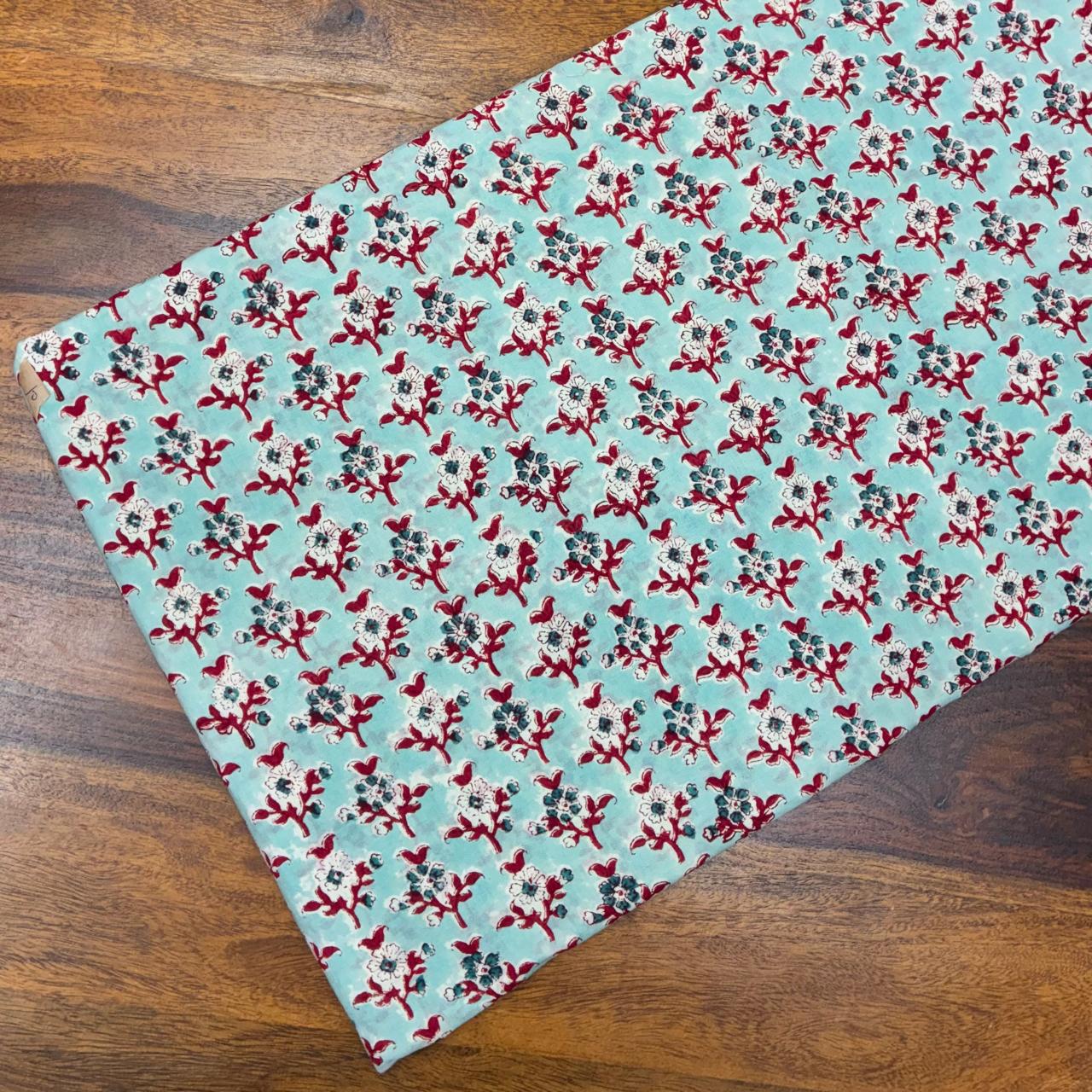 Sanganeri Handblock Cotton Fabric #56