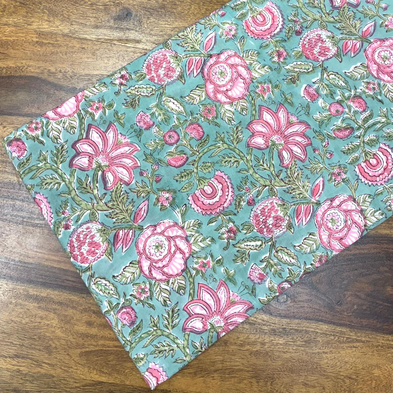 Sanganeri Handblock Cotton Fabric #59