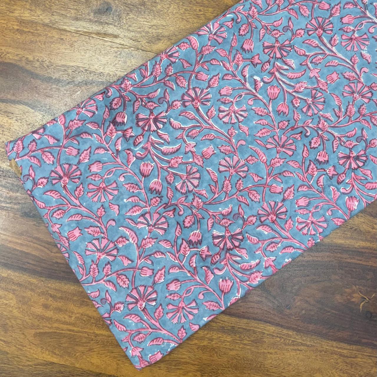 Sanganeri Handblock Cotton Fabric #61