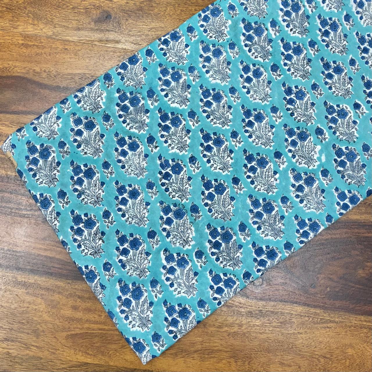 Sanganeri Handblock Cotton Fabric #62