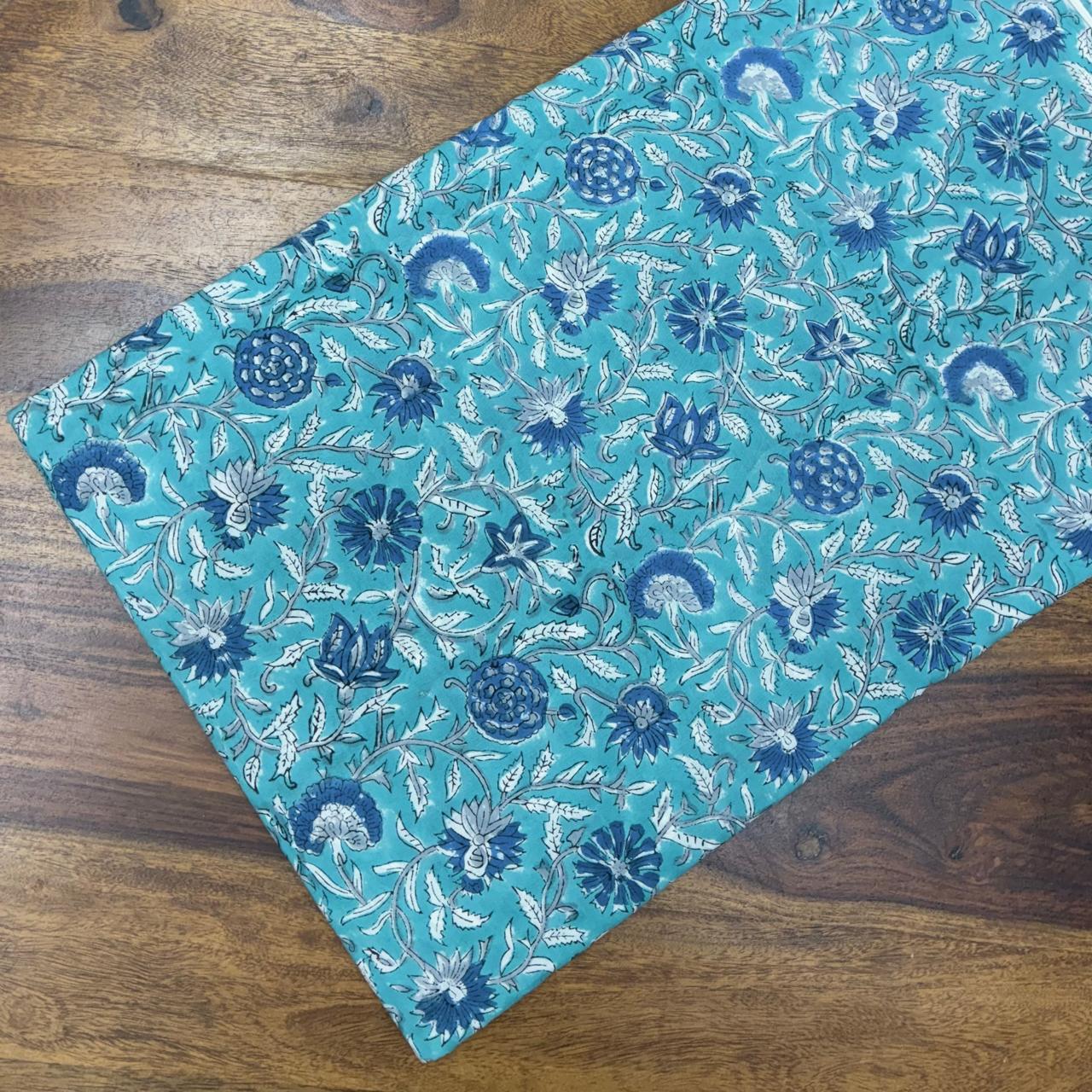 Sanganeri Handblock Cotton Fabric #63