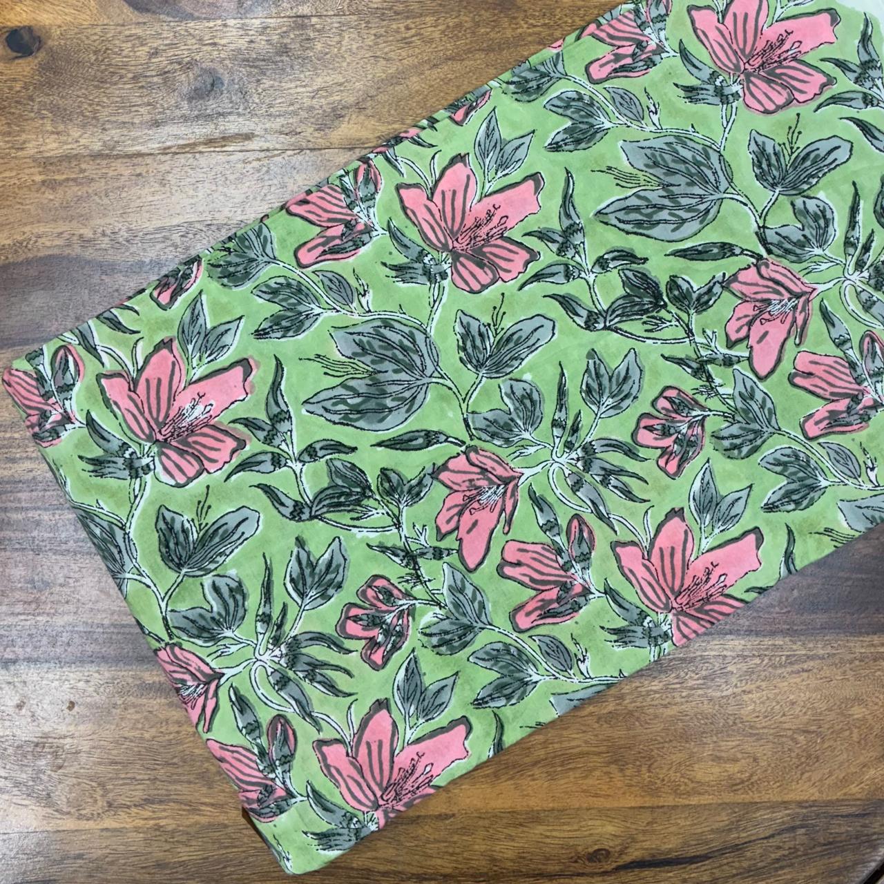 Sanganeri Handblock Cotton Fabric #65