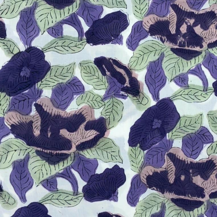 Sanganeri Handblock Cotton Fabric #66