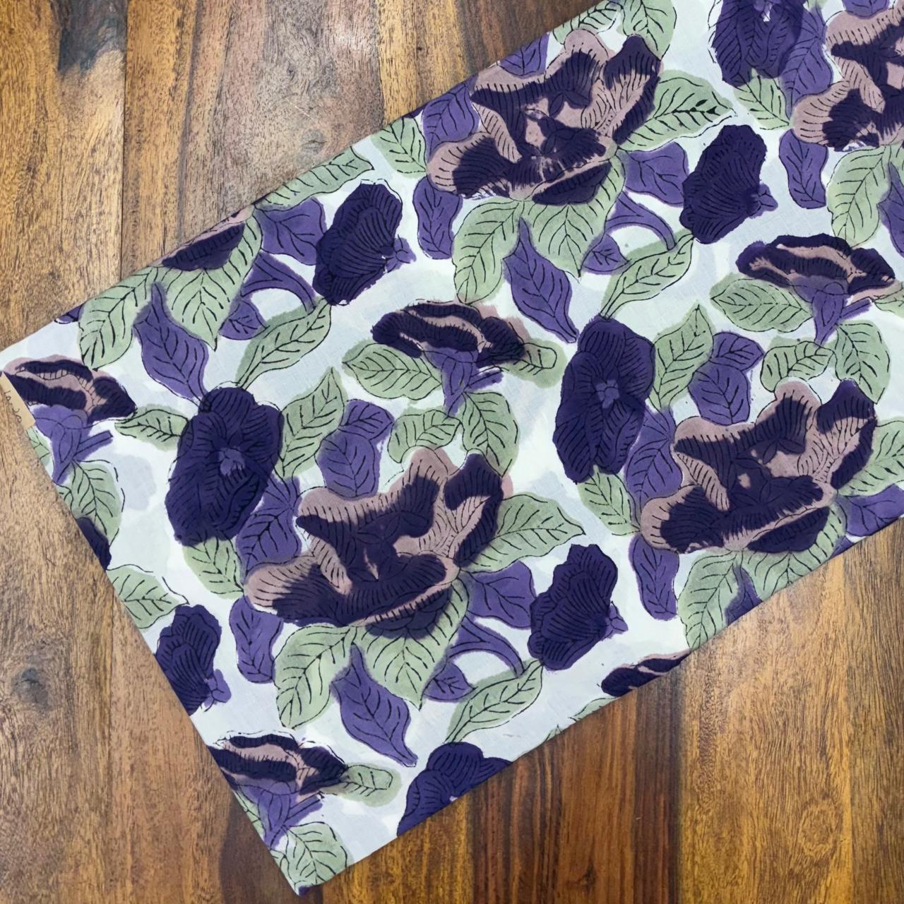 Sanganeri Handblock Cotton Fabric #66