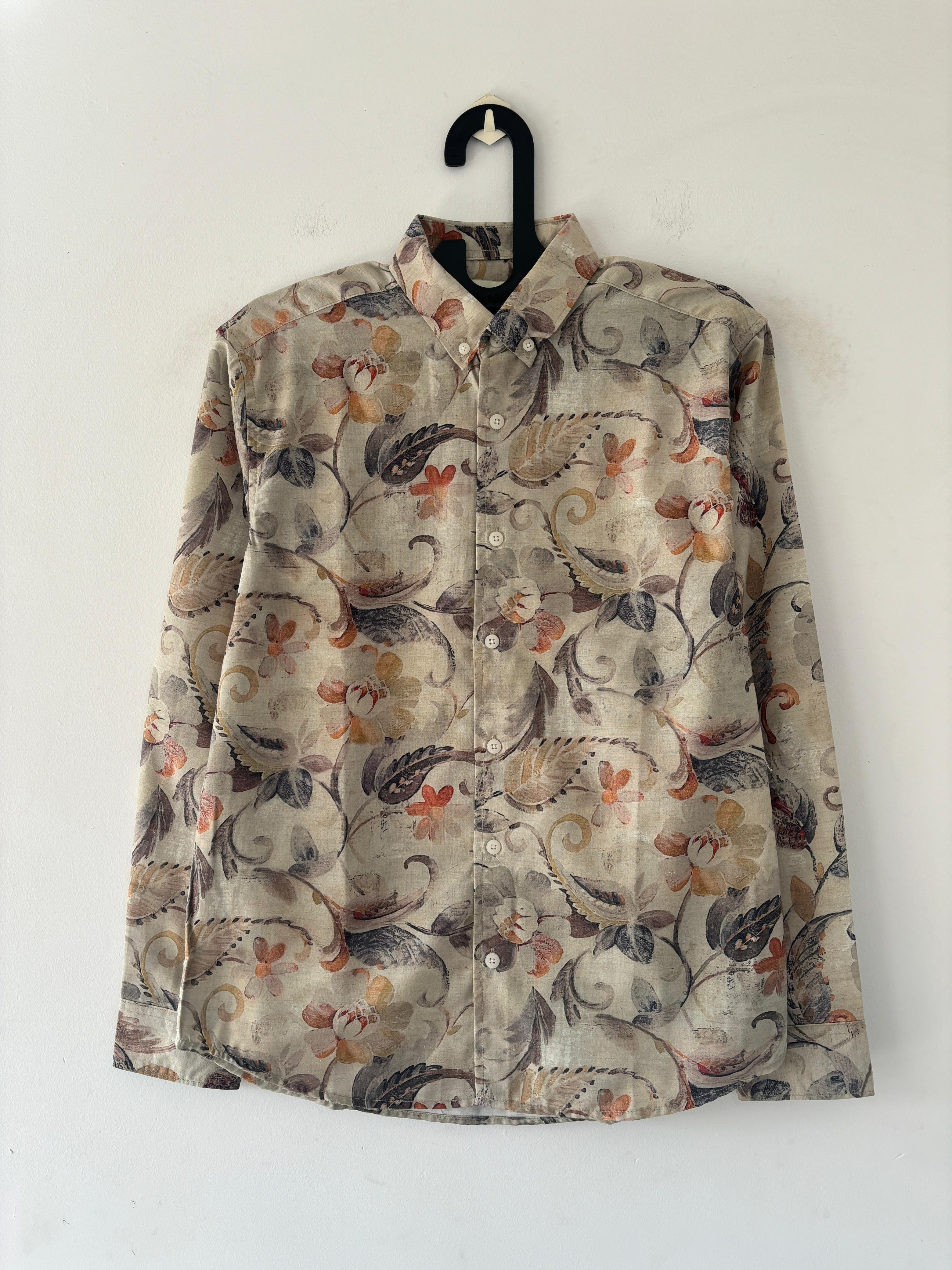 Soft green printed shirt