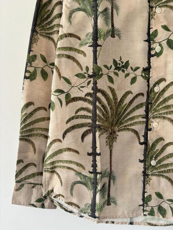 Beige and green printed shirt