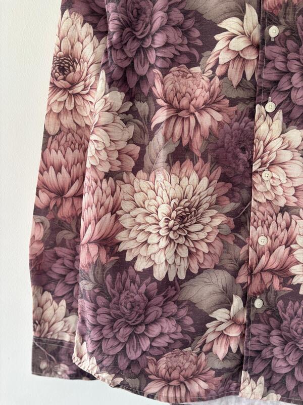 Purple floral printed shirt