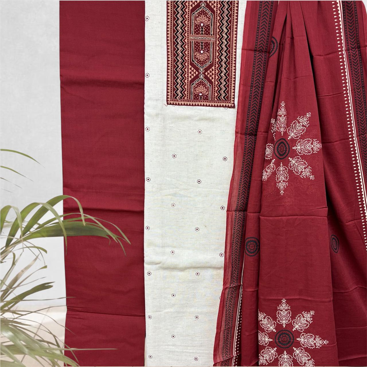 Khadi Cotton Patch Work Suit Set #3