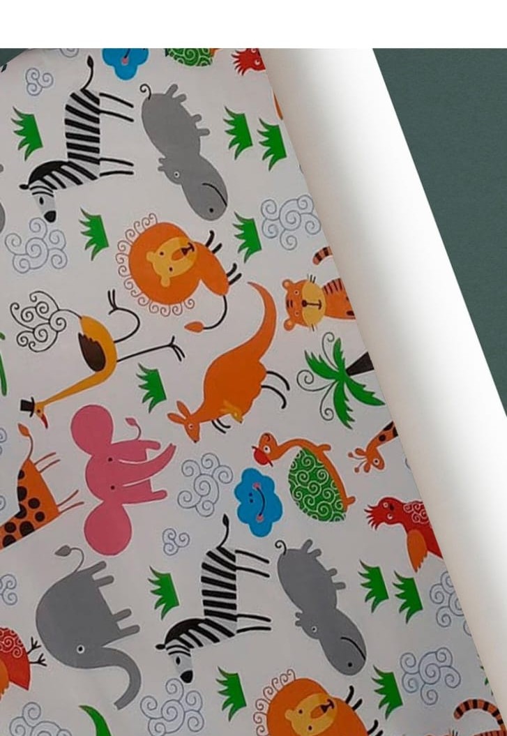 Gift Wrapping Sheet - White Animal