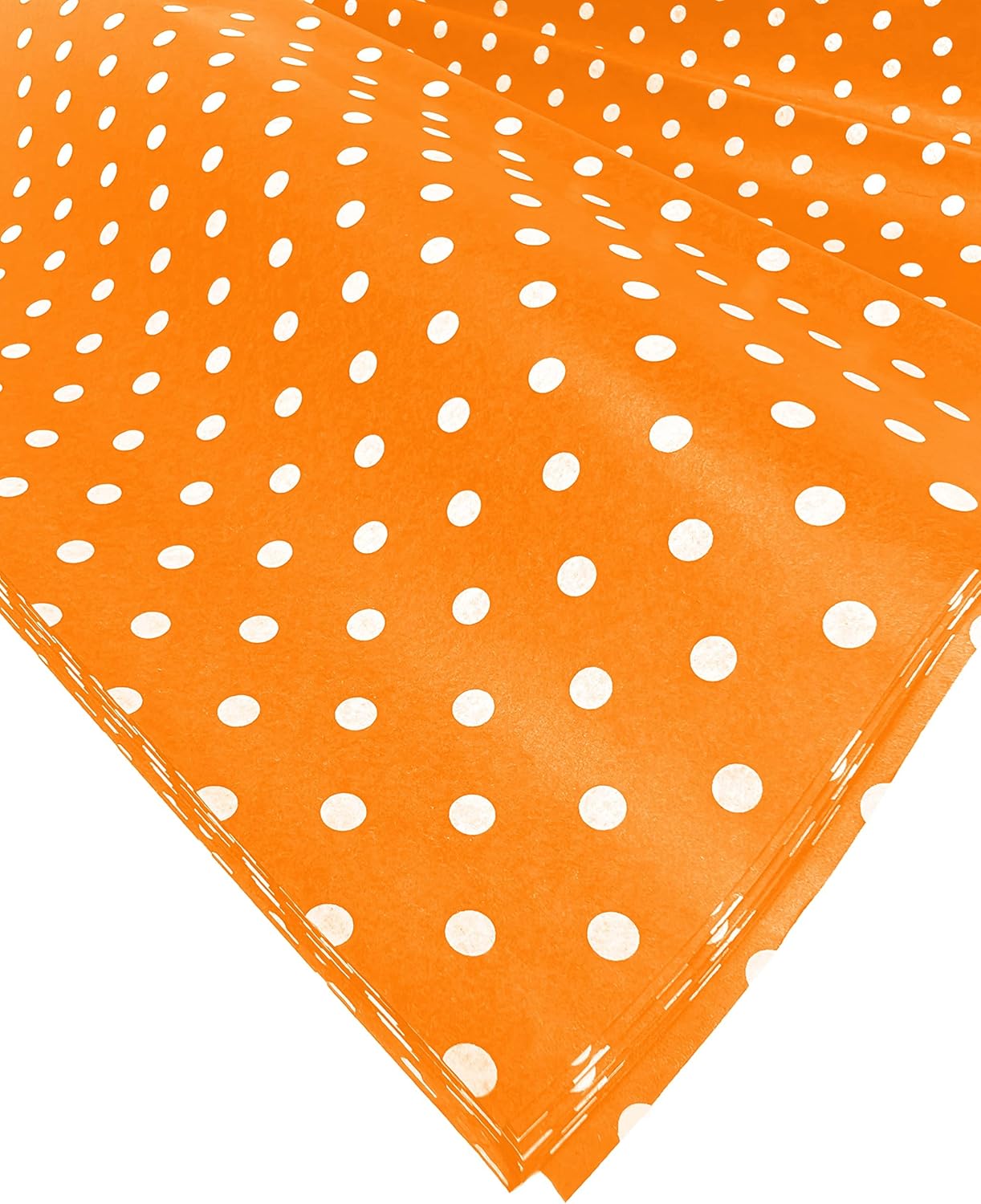 Gift Wrapping Sheet - Orange Polka