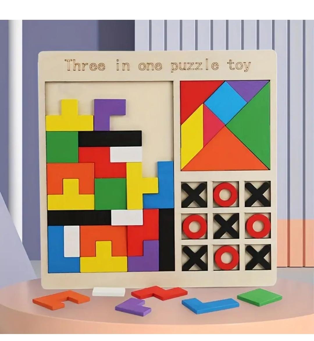 3 in 1 Tangram and Tic tac toe