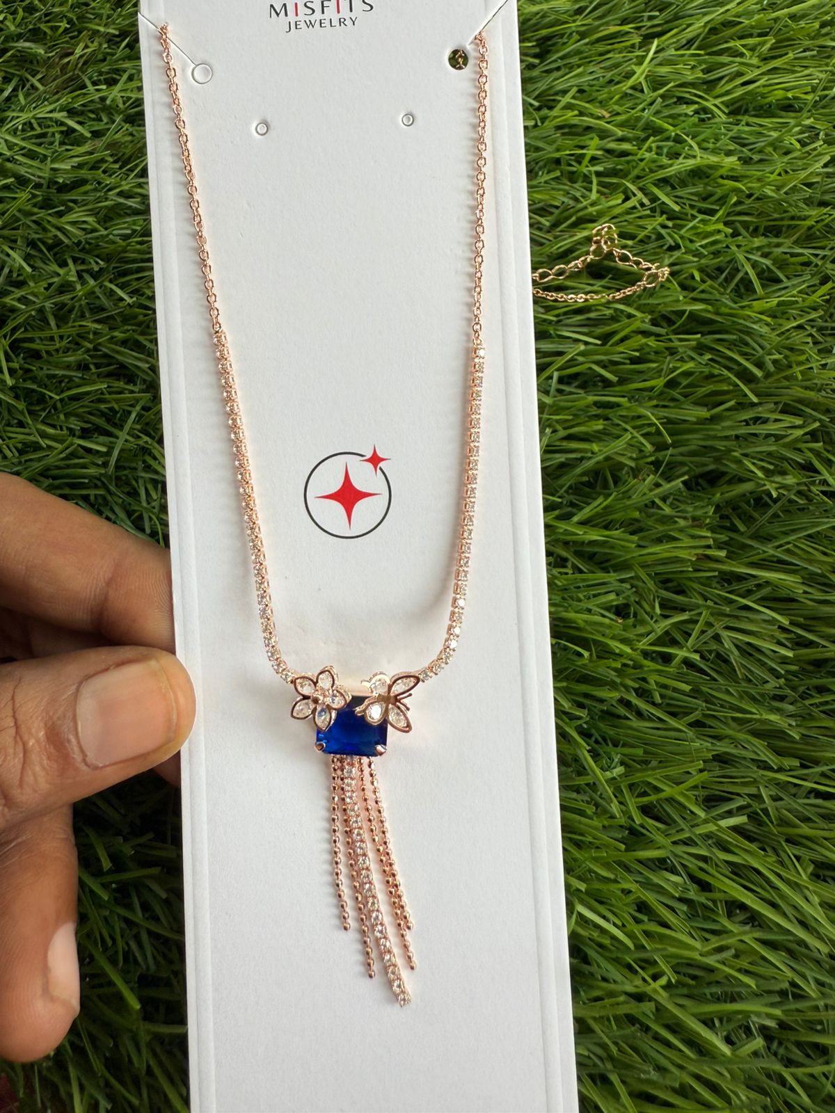 White Pearl Butterfly Chain