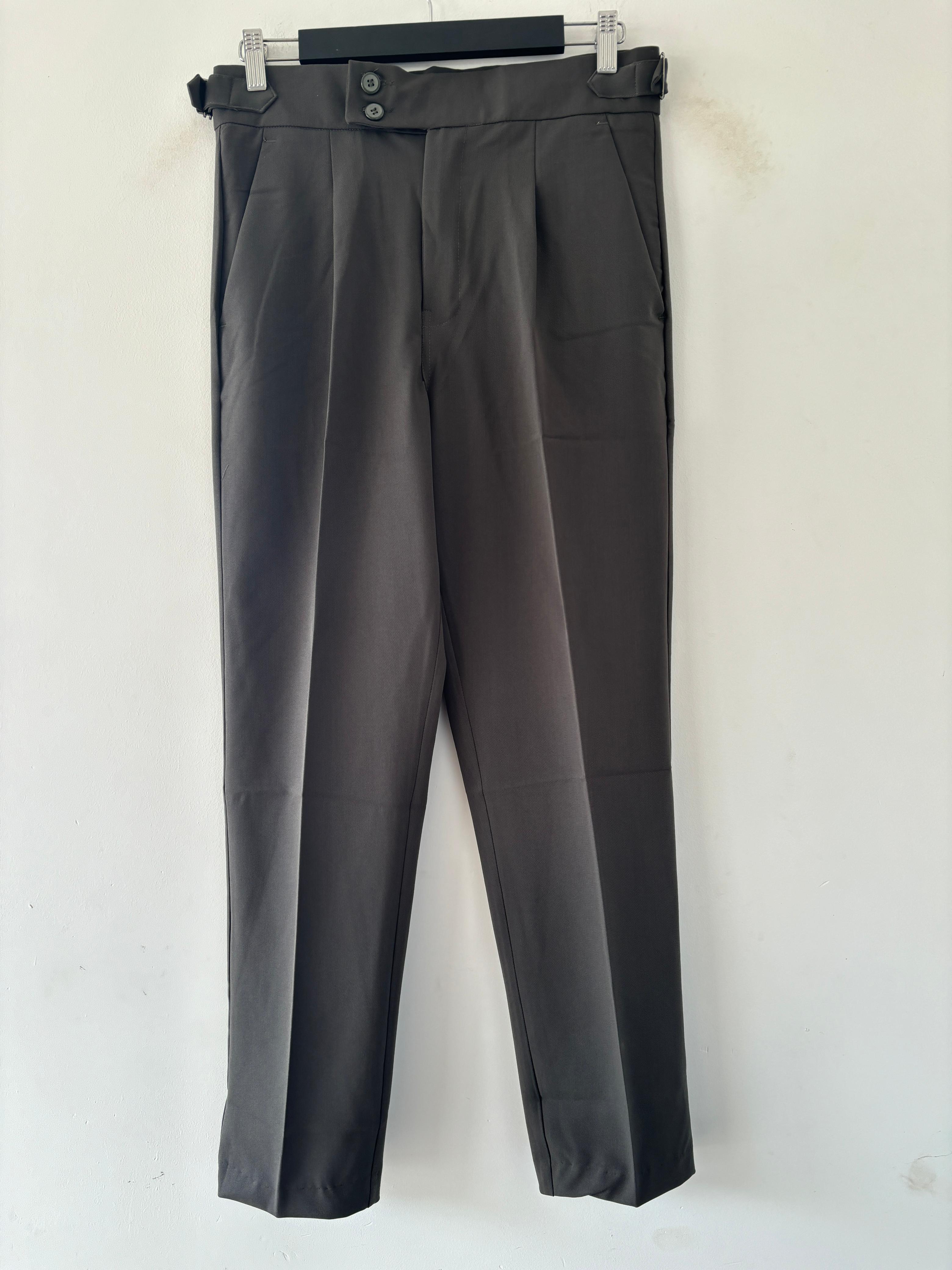 Dark grey Italian Gurkha pant
