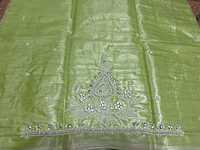 Maggam Work Blouse 1M Light Green Blue