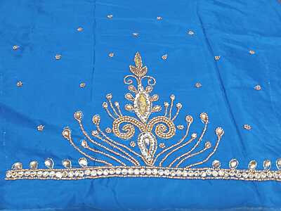 Maggam Work Blouse 1M Blue Colour