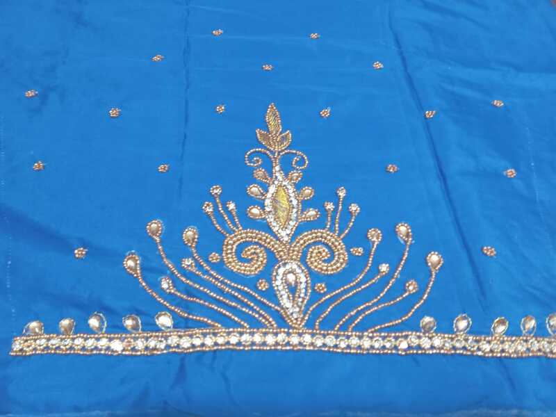 Maggam Work Blouse 1M Blue Colour