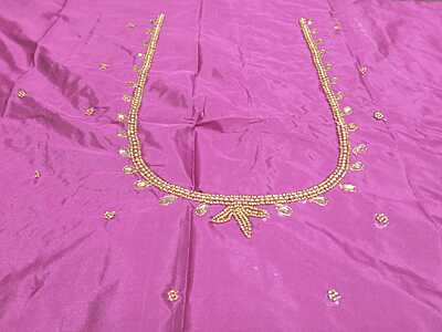 Maggam Work Blouse 1M Pink Colour Design2