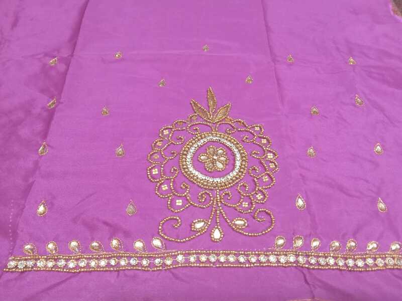 Maggam Work Blouse 1M Pink Colour