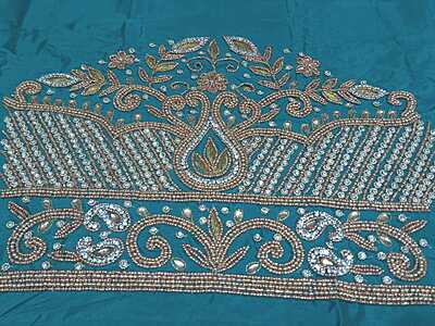 Maggam Work Blouse 1M Aqua Blue