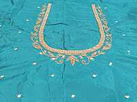 Maggam Work Blouse 1M Aqua Blue