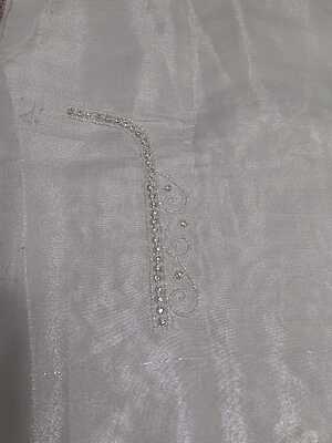 Maggam Work Blouse 1M Silver Colour