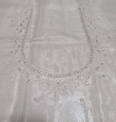 Maggam Work Blouse 1M Silver Colour