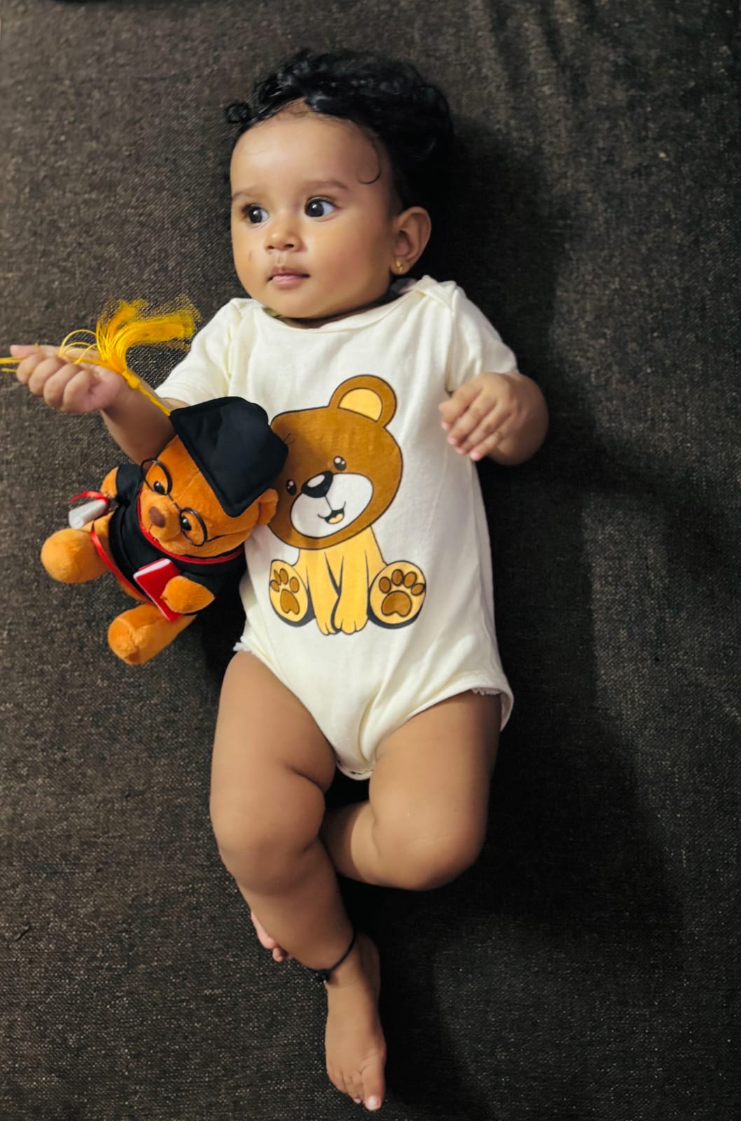 Cotton Romper - Yellow Teddy