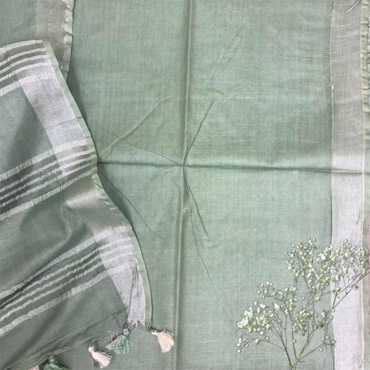Bhagalpuri Cotton Linen Saree  #5