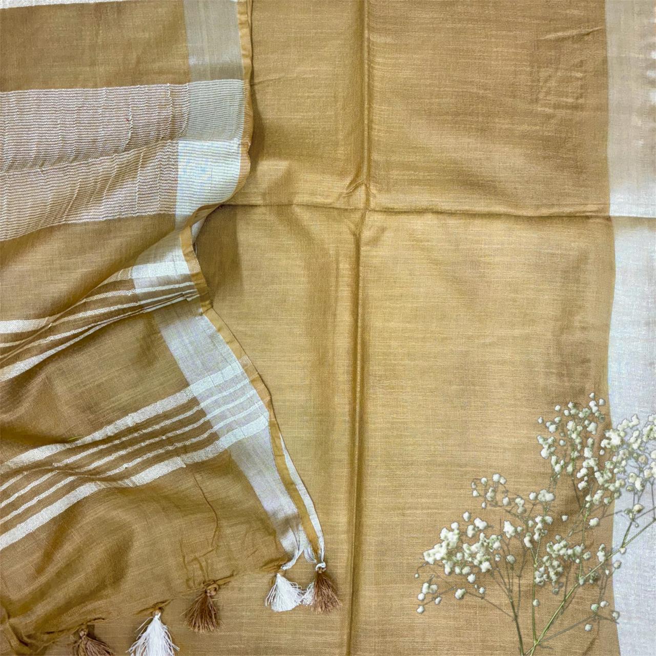 Bhagalpuri Cotton Linen Saree  #2