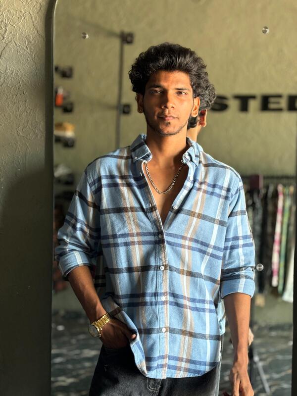 Muted blue Flannels shirt